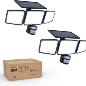 Philips Lampe solaire extérieur 302 LED, 1200 lm IP65