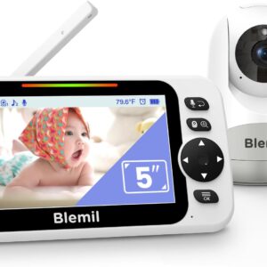 Moniteur bébé Blemil 5" : écran divisé & vision nocturne