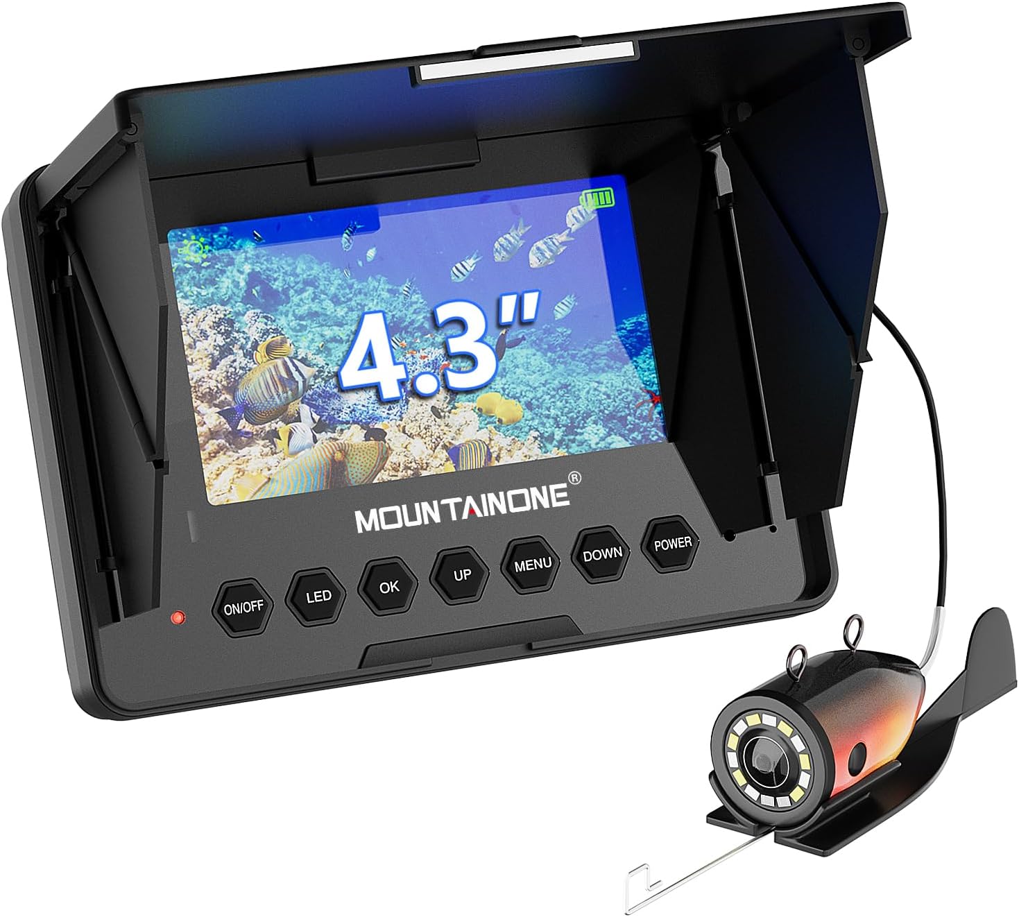 Caméra pêche sous-marine 4,3" MOUNTAINONE 12 LED IP68