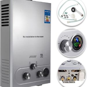 Chauffe-eau gaz 8LPM inox 16KW LPG famille/camping-car