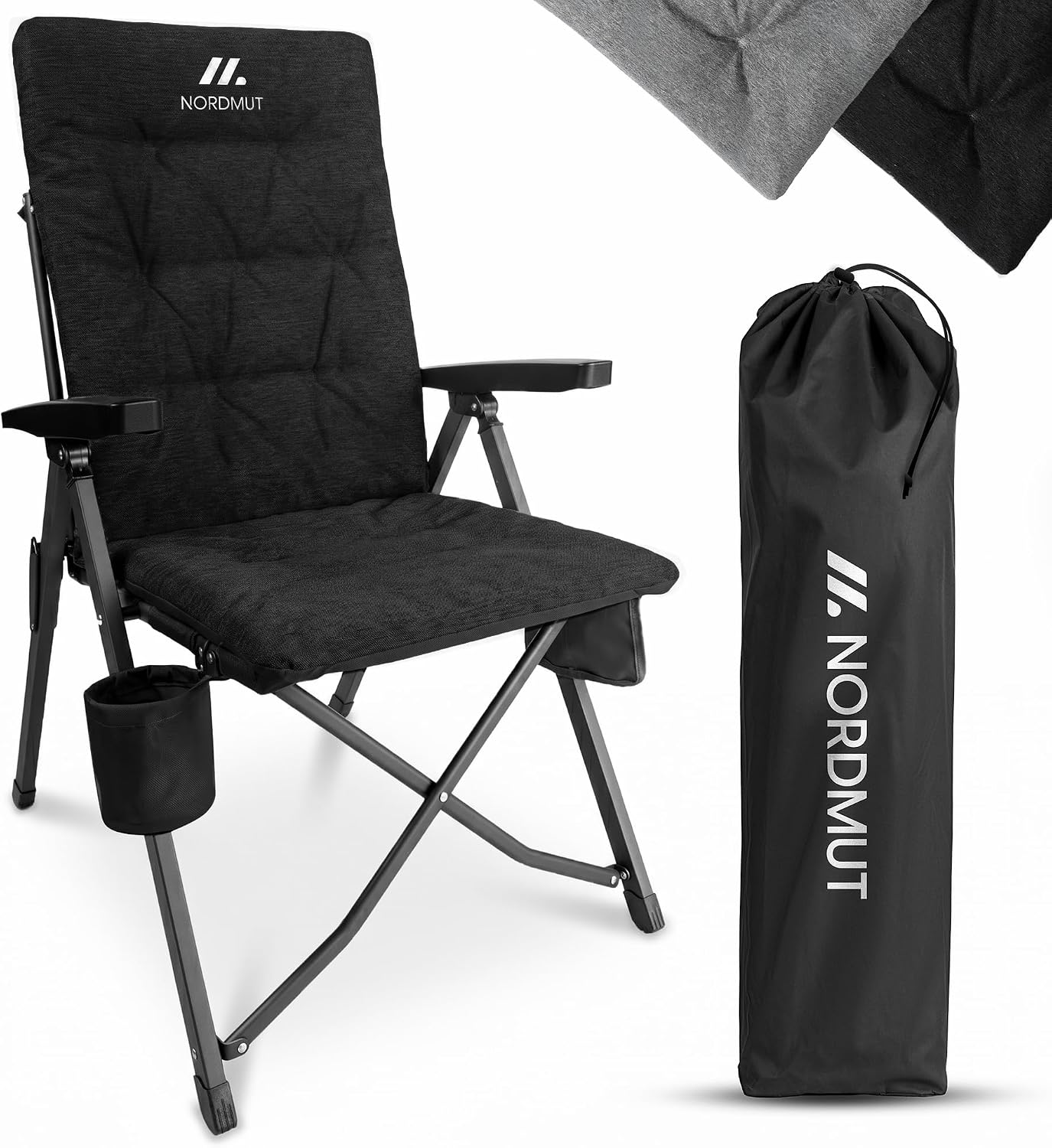 NORDMUT Chaise Pliante Camping Premium Anthracite