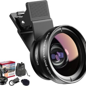 Kit objectif 2 en 1 macro + grand angle pour smartphone