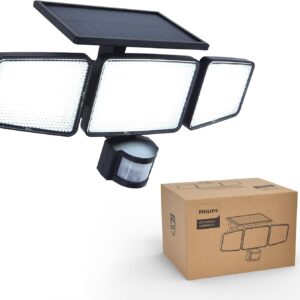 Philips Projecteur solaire LED 1200 lm 3 têtes IP65