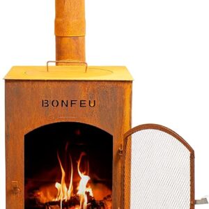 BonFeu BonCarre QLP Rouille - Brasero & Plancha Jardin