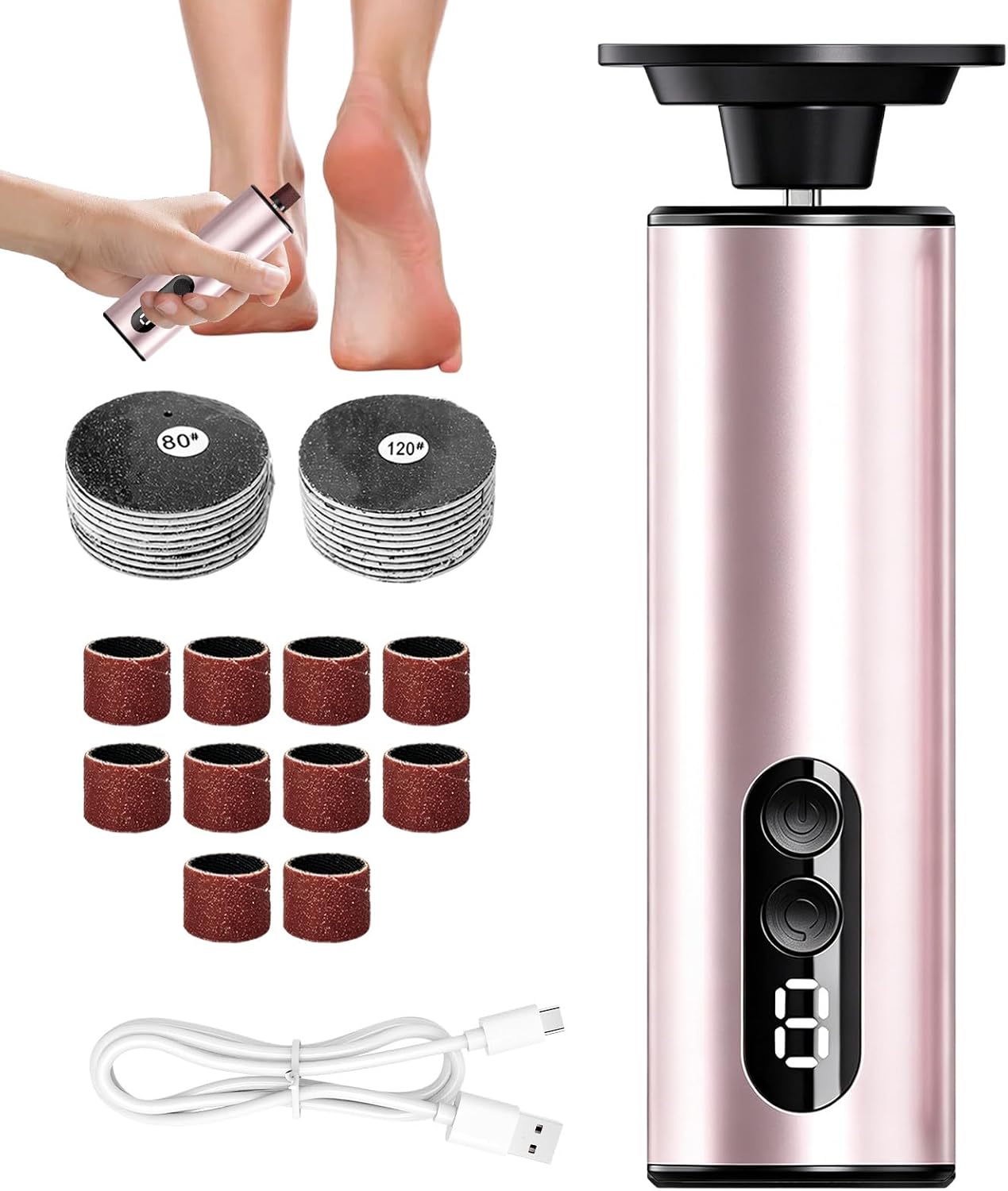 Râpeuse Pieds Électrique Pro – Pédicure Maison