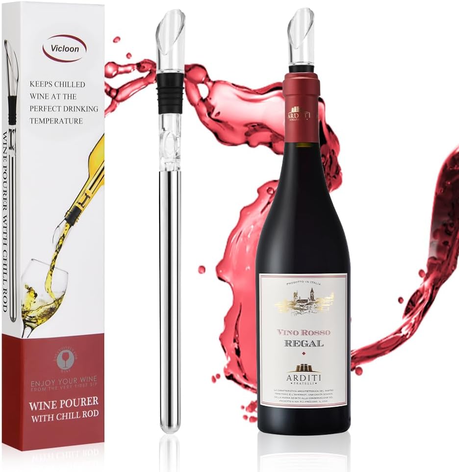 Vicloon Rafraîchisseur à Vin Bâton Acier Inoxydable