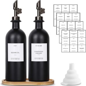 Distributeur huile & vinaigre noir 500ml - Kit complet