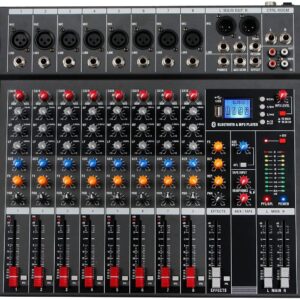 Depusheng DA8 Mixeur audio 8ch Bluetooth noir pro