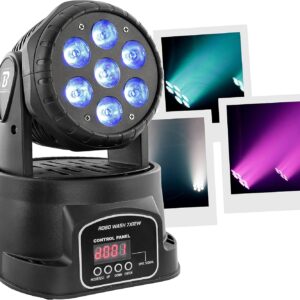BoomToneDJ ROBO WASH 7X12W - Lumière LED RGBW motorisée