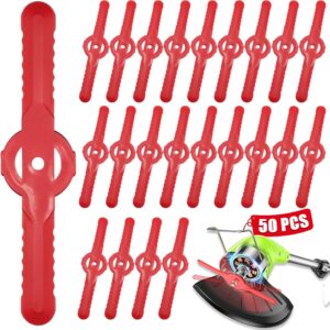 Lot 50 lames tondeuse plastique 135 mm - Beamely