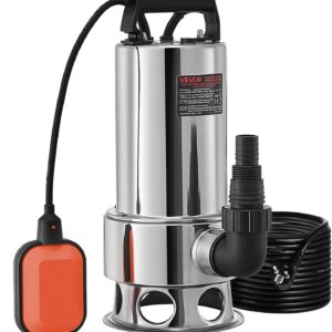 VEVOR Pompe eaux chargées 1300W - Drainage efficace et durable