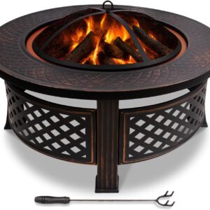 VOUNOT® Brasero Extérieur Ø81cm Noir - Chauffage & Décoration