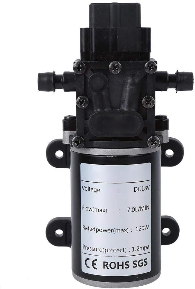 Pompe à diaphragme DC12V 120W – Régulation auto, 7L/min