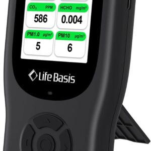 LifeBasis Moniteur Air 11-en-1 – Qualité CO₂ & Polluants Intérieurs