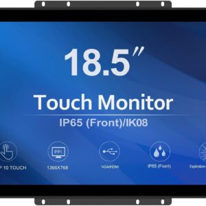 Moniteur tactile industriel 18,5" GreenTouch IP65 HDMI/VGA/DVI