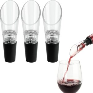 Lot de 3 aérateurs vin anti-goutte noir VANTOBEST