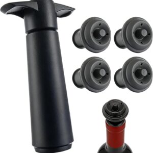 Pompe à vide pour bouteille de vin + 4 bouchons