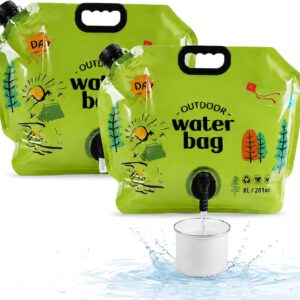 Dellyy 2x8L Bidon à eau pliable avec robinet