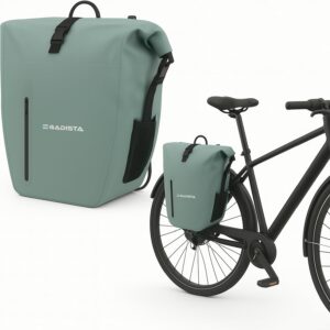 Sacoche vélo 2-en-1 25L TPU étanche PC 17" - Vert Sauge