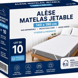 Alèse jetable plateau 140x190 cm - Paquet de 10
