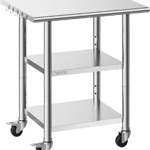 Table centrale inox pro 76x61 cm - VEVOR