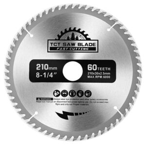 Lame scie circulaire 210 mm 60 dents Flintronic - Bois & matériaux