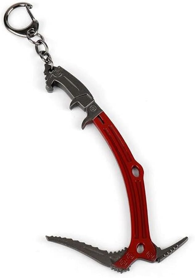 Porte-clés piolet escalade acier inoxydable