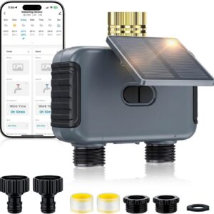 Mcbazel Arroseur Connecté WiFi 2 Sorties + Solaire