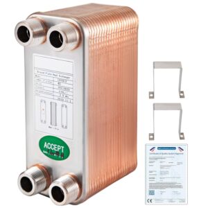 VEVOR Échangeur thermique 40 plaques - Refroidissement industriel