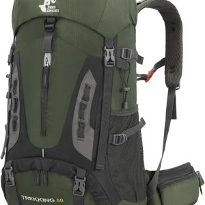 Bseash Sac à dos 60L imperméable - Randonnée & Escalade