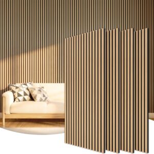 TONOR Panneaux bois acoustiques 120x60 cm - Lot de 4