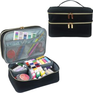Sac organisateur couture double couche noir