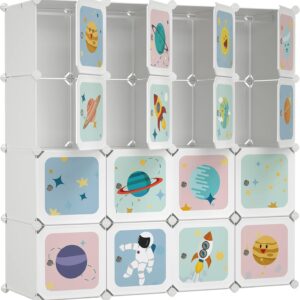 SONGMICS Armoire enfants modulable espace – Rangement organisé