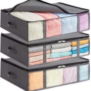 Lifewit 3 sacs rangement sous lit 40L gris - Organisez vos affaires