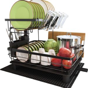 Égouttoir vaisselle acier inox 2 niveaux Boosiny