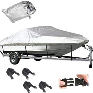 Bâche bateau remorque 210D anti-UV 600x300cm argent