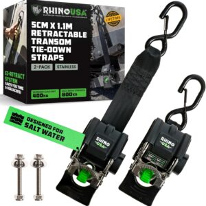 Sangles rétractables Rhino USA 1300 kg - Pack 2 pour bateau