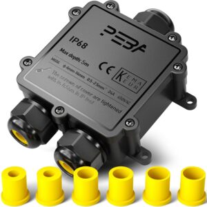 Boîte de dérivation IP68 PEBA 3 voies étanche - Noir