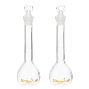 Fiole jaugée 25 ml en verre borosilicate - Lot 2