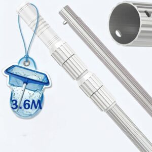 Perche télescopique piscine 1,4m-3,6m aluminium ROMIVO