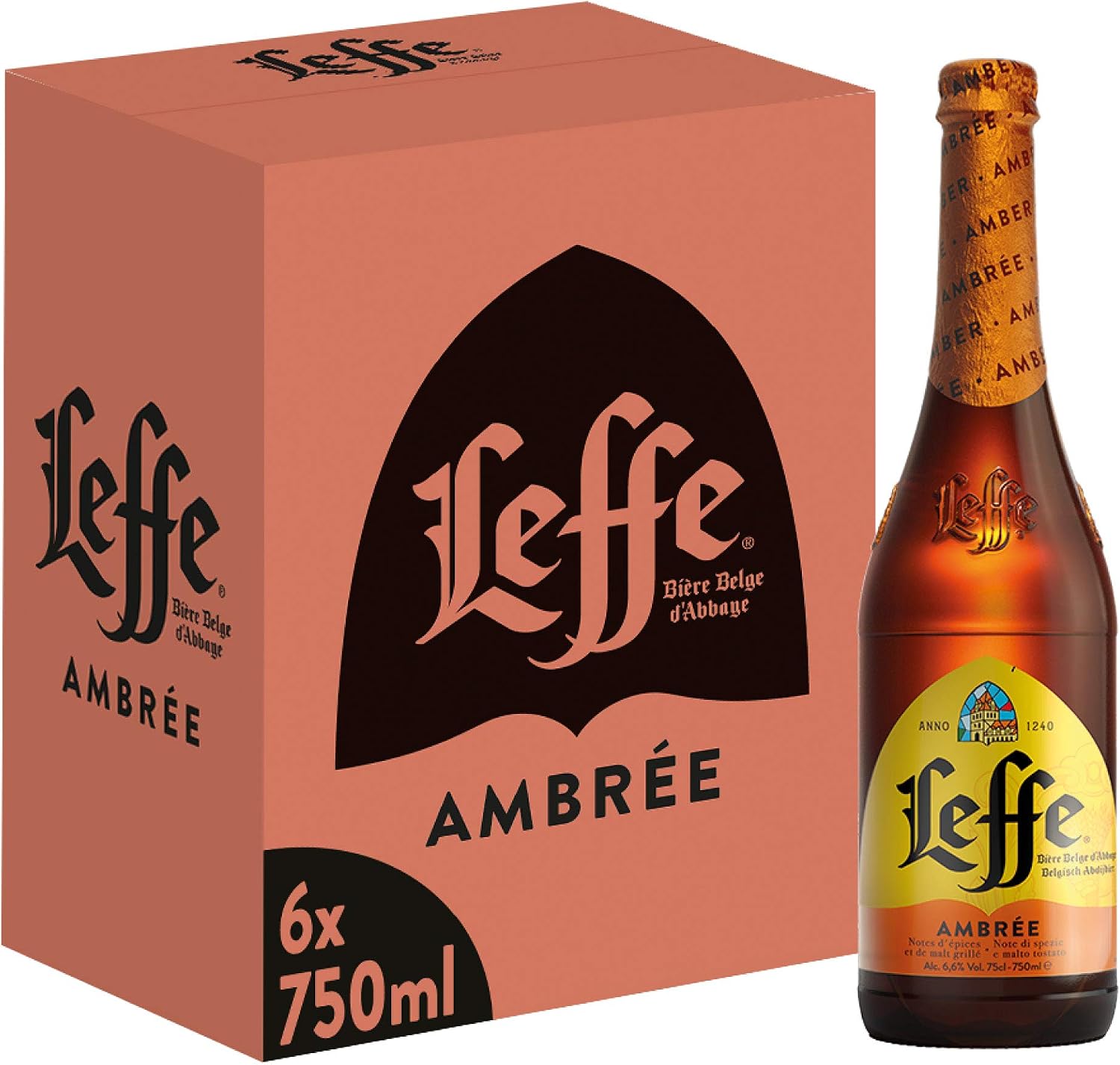 Leffe Ambrée - Pack 6 Bouteilles 75cl
