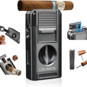 Briquet cigare 5 en 1 Cigarol – Rechargeable, tempête, coupe-cigare