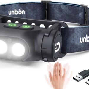 Lampe frontale LED UNBON 500lm, rechargeable USB-C
