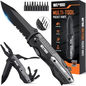 Couteau multifonction WEARXI 13 en 1 – Cadeau homme original