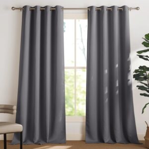 Rideau occultant thermique PONY DANCE gris 2 panneaux