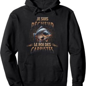 Sweat pêche à la carpe – Cadeau idéal pour carpiste