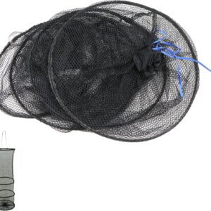 Filet de pêche pliable en nylon - Idéal pour poissons et crevettes