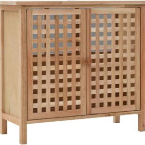 Armoire lavabo vidaXL noyer massif - Rangement élégant salle de bain