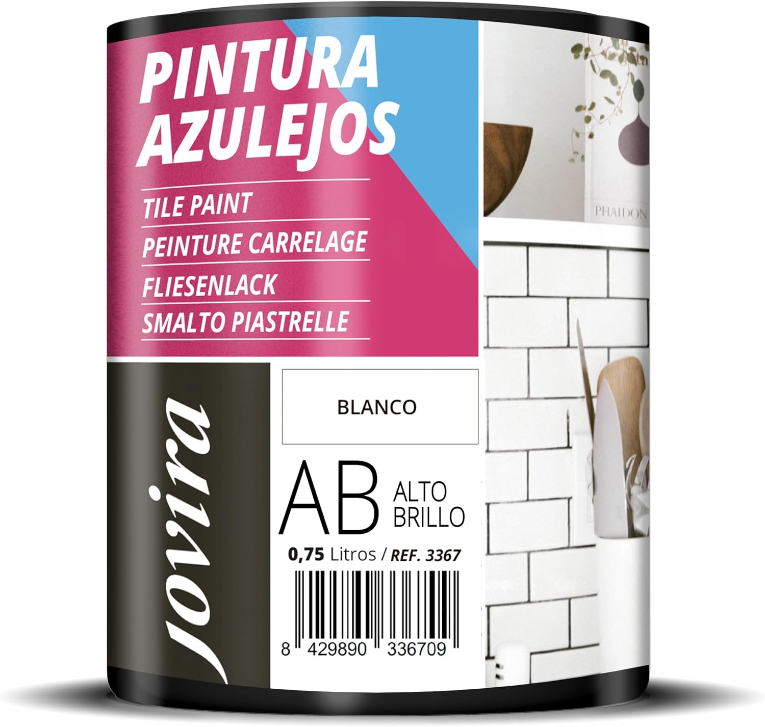JOVIRA Peinture Carrelage Blanc Brillant 750 ml