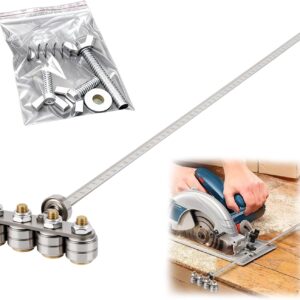 Qivine Guide de scie circulaire réglable 60 cm - Acier inoxydable
